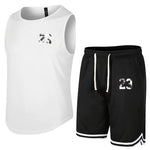 Carica l&#39;immagine nel visualizzatore di Gallery, Summer Sleeveless T-Shirt Set | Men&#39;s Quick Dry Tank Top + Shorts
