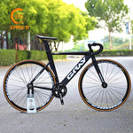 Carica l&#39;immagine nel visualizzatore di Gallery, Gray 700C Fixed Gear Bike | Aluminum Frame Carbon Fork
