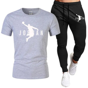 Men's Long Pants Set | T-Shirt & Casual Pants