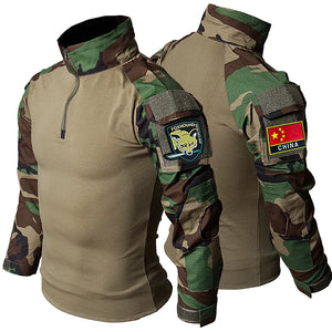 Camo Tactical Sets Men Long Sleeve + Cargo Pants