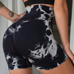 Cargar imagen en el visor de la galería, High Waist Seamless Tie Dye Yoga Shorts Women Summer Fitness
