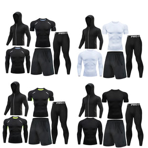 Gym Rashguard Men's Fitness Compression Suit | Classic Black