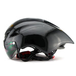 Load image into Gallery viewer, Aero TT Road Bicycle Helmet with Goggles | Racing Safety
