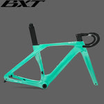 Cargar imagen en el visor de la galería, Full Carbon Disc Brake Road Bike Frame Hidden Cable Racing BSA T47 Cyclocross Bicycle Frame Di2 With Handlebar
