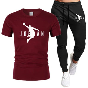 Men's Long Pants Set | T-Shirt & Casual Pants