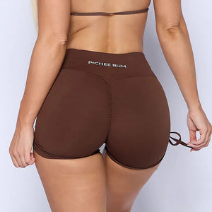 Pchee V-Waist Scrunch Butt Shorts Women Yoga Gym