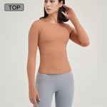 Carica l&#39;immagine nel visualizzatore di Gallery, SOISOU Nylon Gym Top | Breathable Yoga Shirt for Women
