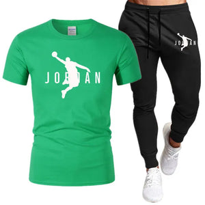 Men's Long Pants Set | T-Shirt & Casual Pants