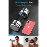 Carregar imagem no visualizador da galeria, Steel Dumbbells | Ultracompact Adjustable Chrome Dumbbell
