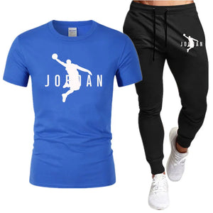 Men's Long Pants Set | T-Shirt & Casual Pants