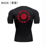 Cargar imagen en el visor de la galería, Anime Men&#39;s Compression T-Shirt | Dark Blue Running Gym Top
