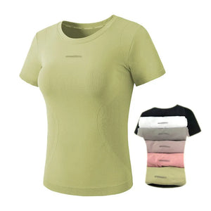 Candy-Colored Yoga Shirt | Breathable, Slim Fit Women’s Top