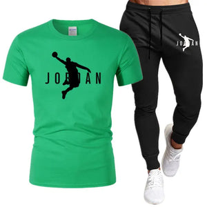 Men's Long Pants Set | T-Shirt & Casual Pants