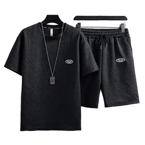 Deep Crotch Casual Summer Tracksuit | Men's Two-Piece Set