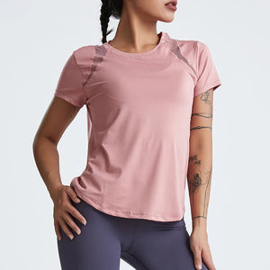 Loose Yoga Tops Women | Quick-Drying Short-Sleeved Fitness T-Shirts