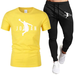 Men's Long Pants Set | T-Shirt & Casual Pants