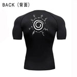 Carica l&#39;immagine nel visualizzatore di Gallery, Anime Men&#39;s Compression T-Shirt | Dark Blue Running Gym Top
